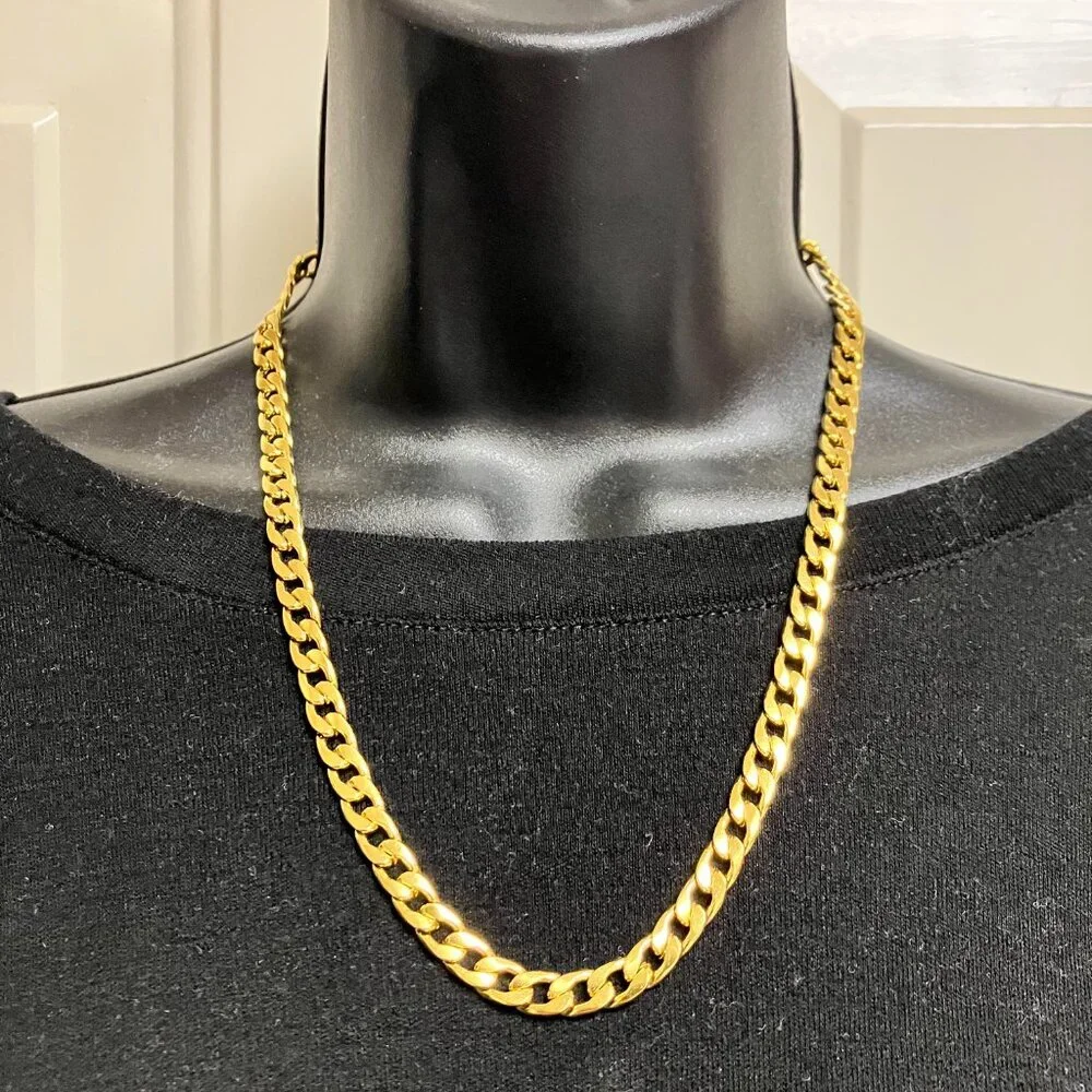 Men's Gold Chunky Stainless Steel Chain Brand New various sizes
